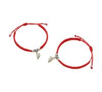 kosopse Perlen Für Herstellung Von Armbändern - Pulsera trenzada ajustable para él y para ella con 8 corazones de amor, joyería Damenuhr Mit, A, Metal, No es una piedra preciosa