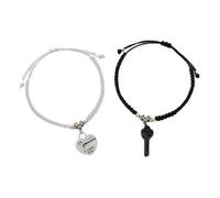 kosopse Perlen Für Herstellung Von Armbändern - Pulsera trenzada ajustable para él y para ella con 8 corazones de amor, joyería Damenuhr Mit, A, Metal, No es una piedra preciosa
