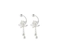 kosopse Schwarze Perlen Ohrringe Damen - Pendientes de plata con luz para mujeres y niñas, para uso diario, aretes dulces Modische Ohrstecker Für, Einheitsgröße, Cobre, Sin piedra preciosa