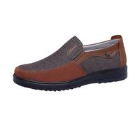 kosopse Zapatos de los hombres mocasines de verano modernos, de negocios, casuales, cómodos, formales, zapatos de cuero para hombre, zapatos para caminar impermeables, marrón, 43 EU