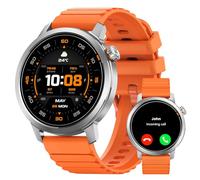 KOSPET ORB Reloj Inteligente Hombre y Mujer, Ultraligero Bluetooth Llamadas, Pantalla AMOLED 25 Días de Batería, Monitor de Frecuencia Cardíaca/Sueño/SpO2 Smartwatch Redondo IP68, 175 Modos Deportivos