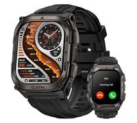 KOSPET Tank M4 Reloj Inteligente Hombre GPS, Acero Inoxidable Smartwatch Hombre, Mapas Offline & 10 ATM Resistente al Agua, 1,96'' Pantalla AMOLED Monitor de Salud 24/7 Compatible con Android iOS