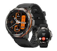 KOSPET Tank T3 Ultra Reloj Inteligente Hombre GPS, 470 mAh de Batería, 50m Impermeable, Cuerpo de Acero Inoxidable, Resistente Smartwatch Redondo con Brújula & Llamadas Bluetooth, 1.43" AMOLED Display