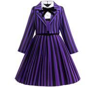 Kosplay Disfraz de Enid Sinclair Niña Disfraz de Miércoles 2 Costume Nevermore Academy Enid Sinclair Cosplay Uniforme Escolar Navidad Halloween Carnaval Fiesta Rendimiento Traje Chica 110-160