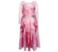 Kosplay Niña Disfraz de Glinda Vestido de Noche Rosa Disfraz de Wicked Costume Bruja Buena Glinda Cosplay Vestido de Princesa Navidad Halloween Carnaval Fiesta Disfraces Chica 110-150