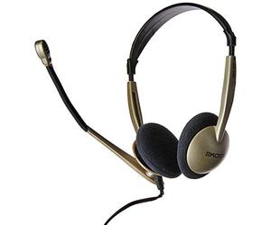 Koss CS100 Auriculares con Cable y Micrófono con Cancelación Ruido, Cascos de Diadema Ajustables On Ear para Videoconferencia Oficina, Call Center, Comunicación, Zoom, Conexión Doble Jack 3,5mm