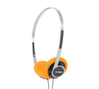 Koss KPH40 - Auriculares intrauditivos retro, estilo de los años 80, ligeros, clásicos, respuesta de frecuencia ultra amplia, diadema ajustable de acero inoxidable, almohadillas de espuma naranja