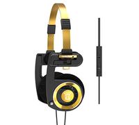 Koss Porta Pro - Auriculares supraaurales de edición Limitada, micrófono en línea, Control de Volumen y Control Remoto táctil, Incluye Funda de Transporte rígida, Cable con Enchufe de 3,5 mm, Negro y