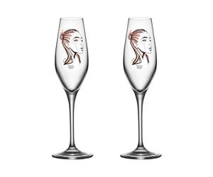 Kosta Boda 2 Copas de champagne 24 ll about you Forever Yours