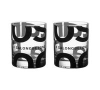 Kosta Boda 2 Vasos Salong Betong DOF 35 cl Transparente-negro