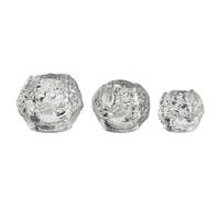 Kosta Boda Snowball Votive, Juego de 3, Transparente, S: 6 cm, m: 7 cm, L: 8,9 cm