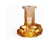 Kosta Boda Candelabro Rocky Baroque 175 mm Bruma ámbar