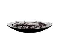Kosta Boda Fuente Contrast 380 mm Negro-negro