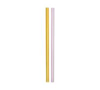 Kosta Boda Set de 2 pajitas Sipsavor 200 mm Rosa-amarillo