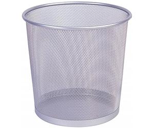 Kosz na smieci Q-Connect metalowy 12L srebrny