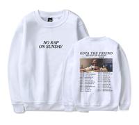 Kota The Friend No Rap On Sunday Tour - Sudadera de cuello redondo, sudadera informal unisex, blanco, 3XL