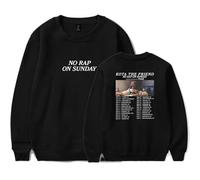 Kota The Friend No Rap On Sunday Tour - Sudadera de cuello redondo, sudadera informal unisex, Negro, XXS