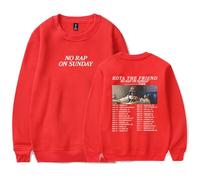 Kota The Friend No Rap On Sunday Tour - Sudadera de cuello redondo, sudadera informal unisex, rosso, XL
