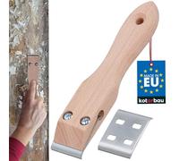 KOTABRAU® Rasqueta de carpintero 40 mm, Rascador para madera, Hoja de acero endurecido, Rasqueta para carpinteros y pintores, Raspador para madera, Rascador para eliminar pintura + hoja de repuesto