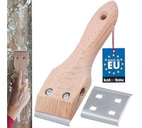 KOTABRAU® Rasqueta de carpintero 60 mm, Rascador para madera, Hoja de acero endurecido, Rasqueta para carpinteros y pintores, Raspador para madera, Rascador para eliminar pintura + hoja de repuesto