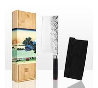 KOTAI | cuchillo de carnicero | Hoja de 19 cm | Ideal para cortar carnes y picar tubérculos | Afilado y forjado a mano | Acero inoxidable japonés 440C | Mango de madera Pakka | Tang oculto completo