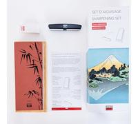 KOTAI | Piedra de afilar cuchillos - Grano 1000/6000 | Piedras de agua para afilar | Base de bambú antideslizante para mayor estabilidad | Incluye aplanador de piedra de corindón