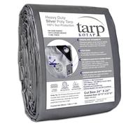 Kotap 24 x 24 Ft. Heavy-Duty Protection/Coverage Tarp, Superior Weave for Greater Longevity, 10-mil Multi-Use, Waterproof, TRS-2424, Silver (1-Pack)