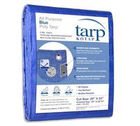 Kotap Lona de polietileno multiusos de 20 x 25 pies, protección y cobertura multiusos, de 5 mil, impermeable, azul, (TRA-2025)