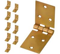 KOTARBAU® 10 Bisagras de acero inoxidable para muebles, 100 x 35mm, Bisagra de libro, Nudo enrollado, Conector, Bisagra plegable de doble hoja, Bisagra multiuso para cajas de madera, Galvanizada, 10