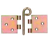 KOTARBAU® 10 Bisagras de doble hoja, desmontable, con pasador anilla extraíble, 50 x 100 x 2 mm, nudo enrollado, Bisagra para muebles, puertas, Galvanizada, Conector, 10 UNIDADES