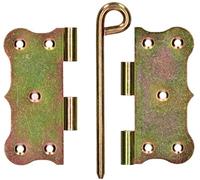 KOTARBAU® 10 Bisagras de doble hoja, desmontable, con pasador anilla extraíble, 80 x 80 x 2 mm, nudo enrollado, Bisagra para muebles, puertas, Galvanizada, Ornamental, Conector, 10 UNIDADES