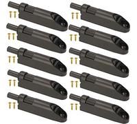 KOTARBAU® 10 x Amortiguadores para puerta de interior de mueble, Cierre suave, Tope puerta Amortiguadores de plástico, Negro, Reducción de ruido y amortiguación, Retenedor de muebles, 10uds