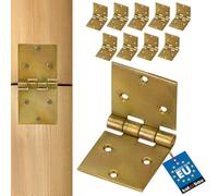 KOTARBAU® 10 x Bisagras de acero inoxidable para muebles, 100 x 50 mm, Bisagra apaisada de construcción, Nudo enrollado, Conector, Bisagra de doble hoja, Bisagra libro multiuso, Galvanizada