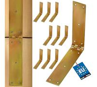 KOTARBAU® 10 x Bisagras de acero inoxidable para muebles, 150x25mm, apaisada, Nudo enrollado, Conector, plegable de doble hoja, libro multiuso para cajas de madera, Galvanizada