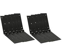 KOTARBAU® 10 x Bisagras de acero, para puertas y muebles, 250 x 50 mm, de libro, de puerta, Nudo enrollado, Conector, de doble hoja, Bisagra negra, 10 uds