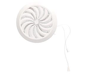 KOTARBAU® 100-150 mm Rejilla de ventilación regulable con cierre y protección contra insectos, redonda, color blanco