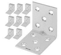KOTARBAU® 100 Soportes de esquina en forma de L, 50x50x40 mm, Acero galvanizado, Conector de ángulo recto de unión de 90 grados, con agujeros de montaje, escuadras metálicas para muebles 100 UNIDADES