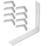 KOTARBAU® 100 unidades, 100 x 100 x 20 mm, acero galvanizado, plateado, para cargas pesadas, para muebles, chapa angular, para estanterías, metal, estable, duradero, ángulo de acero