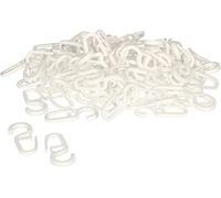 KOTARBAU® 100 x Ganchos de Cortina, Deslizador para Cortina, Ganchos Cortinas Blancos, Ganchos S, Clips deslizantes con Ganchos, Accesorio para rieles, Pieza para Colgar Cortinas, 100 uds