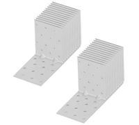 KOTARBAU® 12 Pezzi Conectores En Ángulo - Acero Galvanizado - 80 x 80 x 60 mm - Plata - Escuadras Metálicas - 90 Grados - Escuadras Para Madera - Fácil Montaje - Resistente A La Corrosión