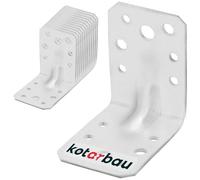 KOTARBAU® 12 Piezas Conectores En Ángulo - Acero Galvanizado - 60 x 60 x 45 mm - Plata - Escuadras Metálicas - 90 Grados - Escuadras Para Madera - Fácil Montaje - Resistente A La Corrosión