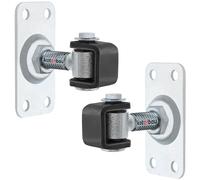 KOTARBAU® 2 Bisagras Regulables M12 con Placa y Perno Roscado, Acero Galvanizado S235JR, para Cancelas y Puertas