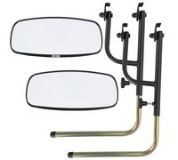 KOTARBAU 2 espejos universales para tractor, 32 x 17 cm, PVC, telescópico, para espejo exterior, 48 - 71 x 33 cm, para tractor, camión, espejo retrovisor, con soporte, espejo retrovisor para