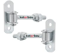KOTARBAU® 2 piezas Bisagras Para Puertas - Acero - 115 mm M12 - Plata - Bisagra Ajustable Para Puerta De Jardín - Con Placa De Montaje - Para Cancelas Y Portones - Bisagras Regulables