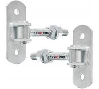 KOTARBAU® 2 piezas Bisagras Para Puertas - Acero - 130 mm M18 - Plata - Bisagra Ajustable Para Puerta De Jardín - Con Placa De Montaje - Para Cancelas Y Portones - Bisagras Regulables