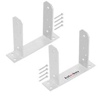 KOTARBAU® 2 piezas de soporte para poste de 160 mm, galvanizado en caliente, acero, soporte para poste con anclaje de concreto para postes de madera, zapata de poste, anclaje de poste, poste de valla