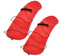 KOTARBAU® 2 pzas Tabla Snowboard Niño - PVC - 68x20cm - Rojo - Trineo Nieve - Deslizador Nieve - Trineo Niños - Snowboard sin Fijaciones - con Cuerda y Asa - Ergonómica - Deslizador Resistente Ligero