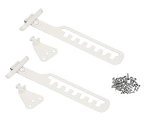 KOTARBAU® 2 Retenedores para Ventanas, Sujeta Ventanas, Blanco, Limitador Ventanas, Tope de Acero, Regulador para Ajustar la Apertura, Bloqueo de Seguridad, Ventilación Correcta, 2 Unidades