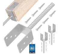 KOTARBAU ZSY2724K Zapatos de Poste, Acero galvanizado en Caliente, Anchura de la luz 71 mm, 2 Unidades