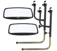 KOTARBAU 2 unidades de espejo universal para tractor, 38 x 19 cm, PVC, telescópico, soporte para espejo exterior, 48 - 71 x 33 cm, para tractor, camión, maquinaria agrícola, espejo con soporte, brazo